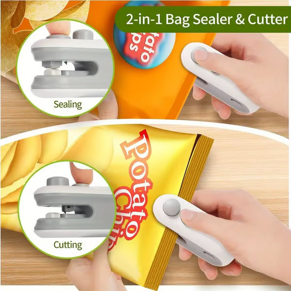 🔥 Mini Bag Sealer with Cutter and Magnet