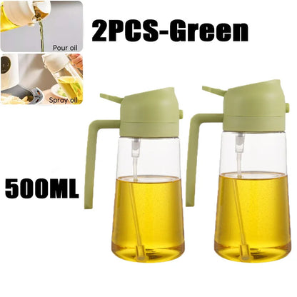 200/300/500ml Oil Spray Bottle BBQ Cooking Olive Oil Sprayer Plastic Baking Oil Spray Empty Bottle Vinegar Bottle Or  Oil brush