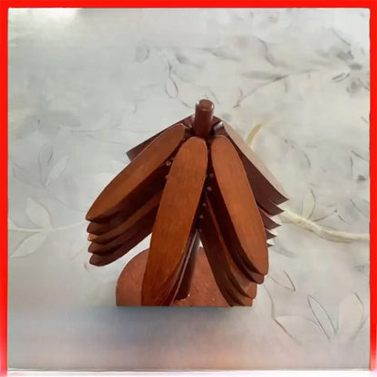 ✨Natural Tree Trivet Set - 5 Wooden Trivets & 1 Stand Like a Christmas Tree