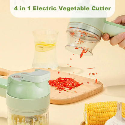 🎁 Hot Sale 49% OFF 🔥 4 in 1 Cordless Handheld Food Processor – Slice, Chop & Prep Vegetables in Seconds